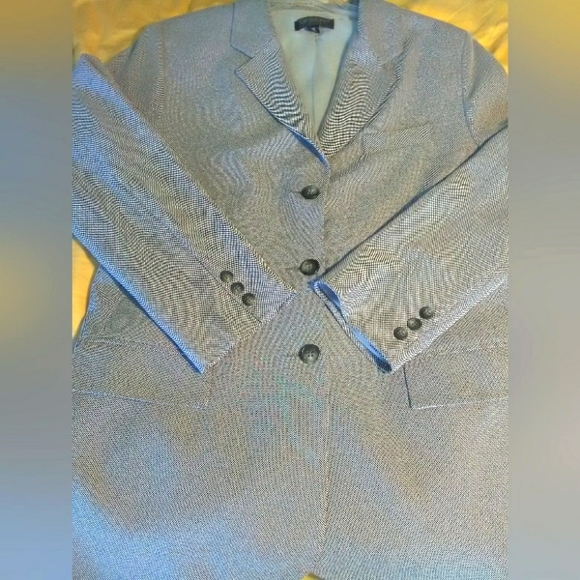 BNWOT BLAZER LADIES JACKET ZILLIONS OF DOTS BY KAREN KANE SZ. 16 BLACK/ WHITE